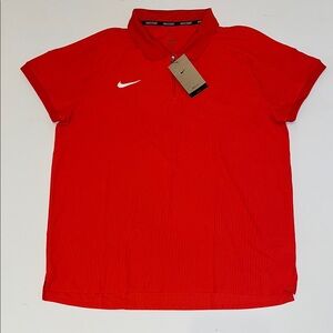 Nike Court Adv Slam Tennis Shirt 1/4 Zip Mens XL slim chili red dri- fit  $105